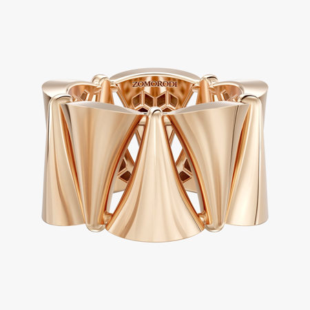 18K Gold Fractal Ring Code 9893